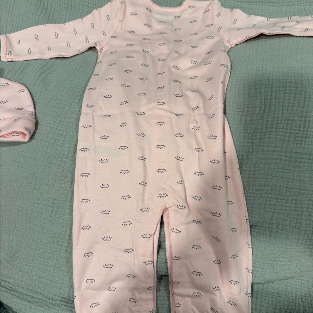 Carter's Light Pink Footed One-Piece Sleepwear with Hat & Mittens - Picture 5 of 5
